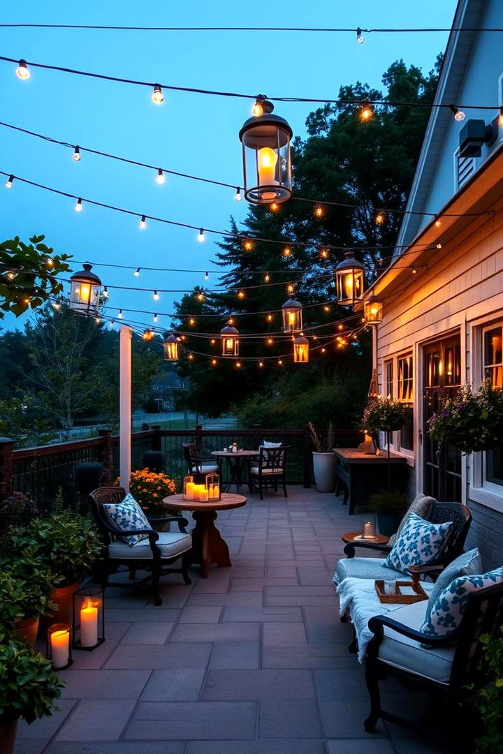 Ambient Lighting for Warm Evenings - 22 Farmhouse Patio Ideas