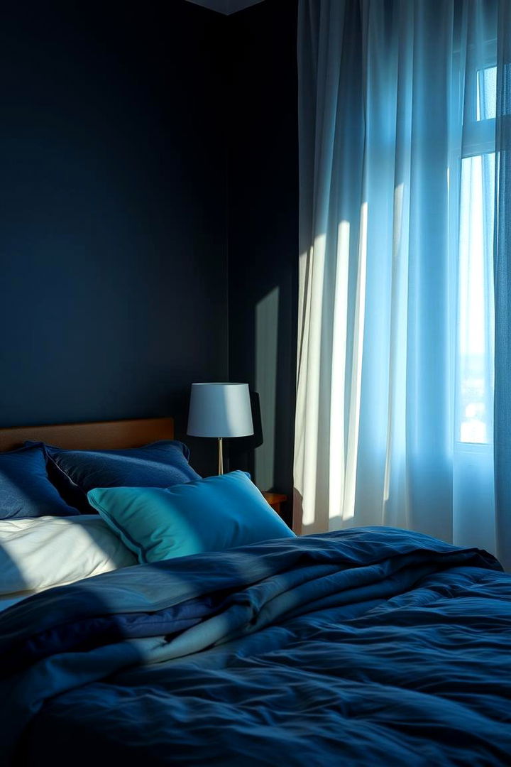 Ambient Lighting for a Cozy Glow - 22 Black and Blue Bedroom Ideas