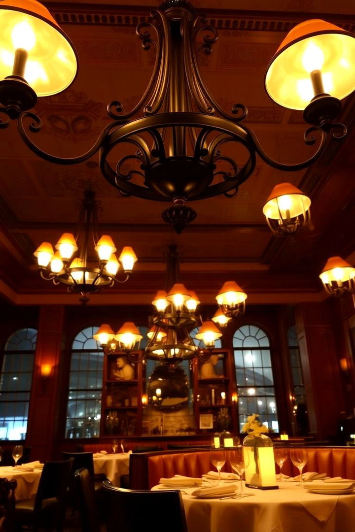 Ambient Lighting with Chandeliers - 22 spanish style dining room ideas