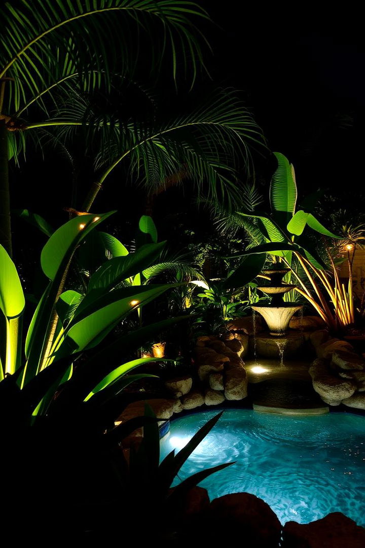 Ambient Outdoor Lighting - 22 Tropical Backyard Ideas