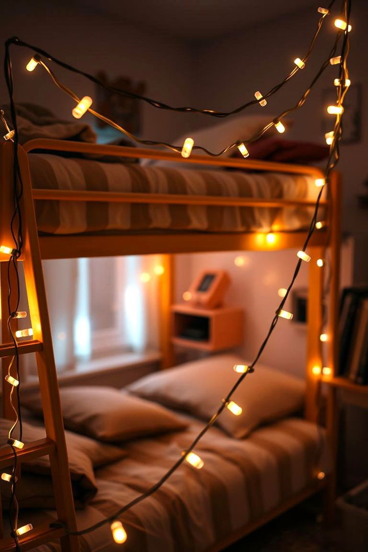 Ambient String Lighting - 22 Dorm Room Decorating Ideas