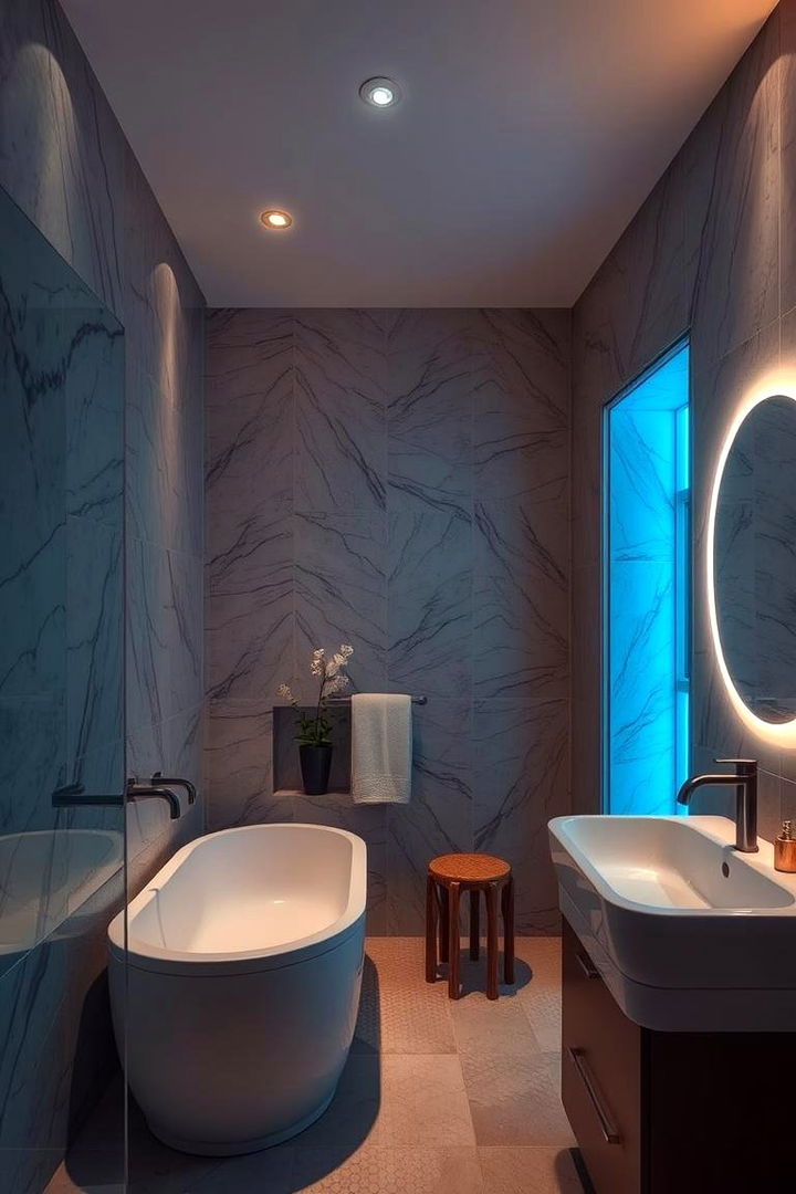 Ambient and Mood Lighting Accents - 22 Apartment Bathroom Ideas