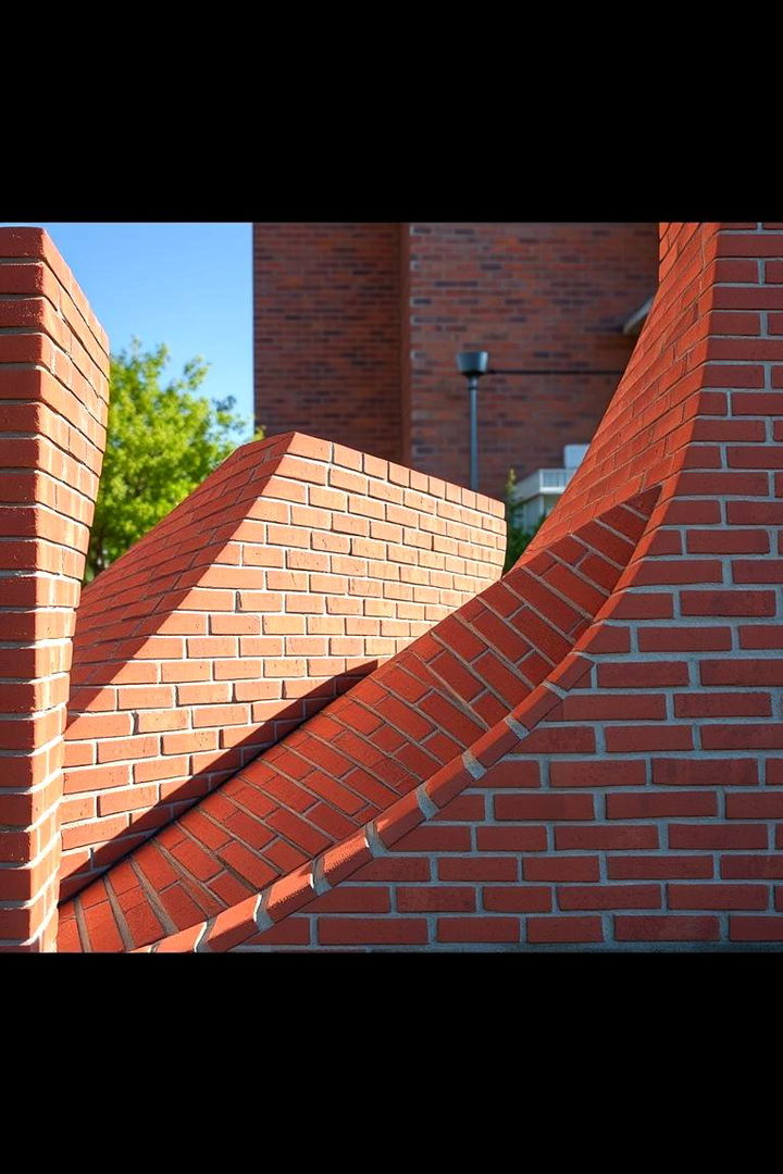 Angled Brick Installations - 22 Brick Front Steps Design Ideas