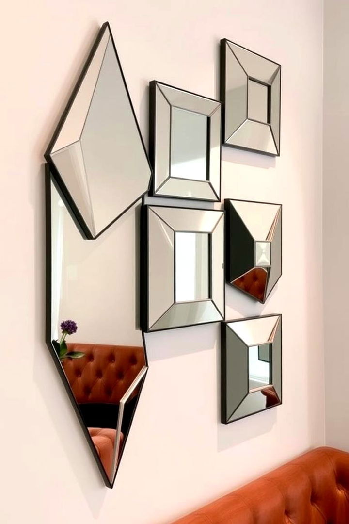 Angular Accent Mirrors - 22 Geometric Accent Wall Ideas