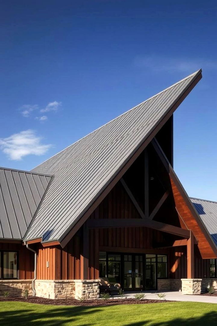 Angular Roof Dynamics - 22 Barndominium Exterior Ideas