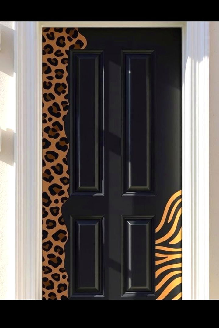 Animal Print Adventure Door - 22 Door Painting Ideas