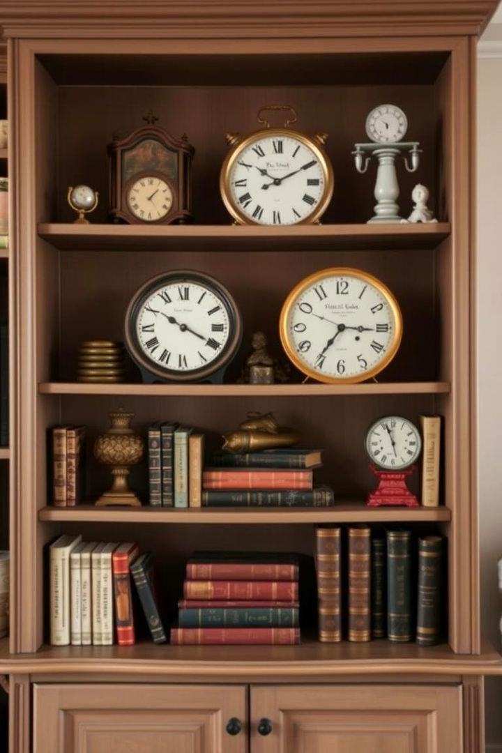 Antique Accents on Shelves - 22 Bookshelf Decor Ideas