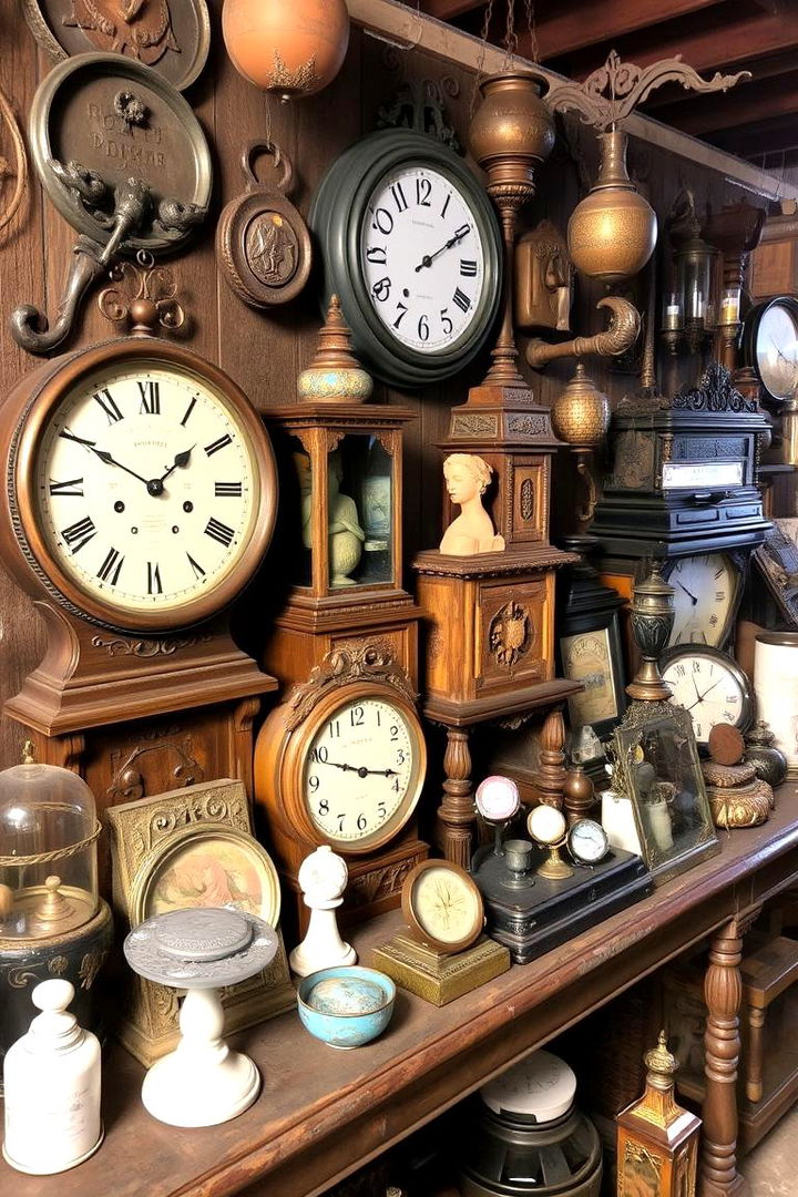 Antique Accessory Displays - 22 Rustic Living Room Ideas