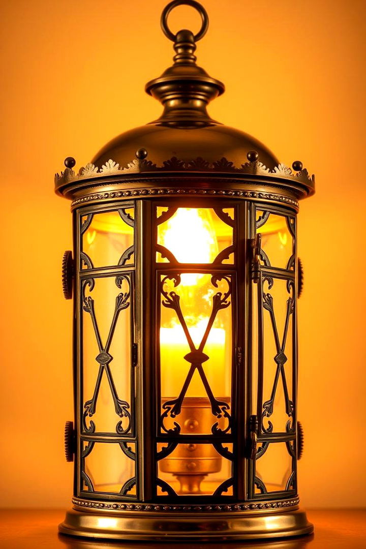 Antique Brass Lantern Classic - 22 Lantern Centerpiece Ideas