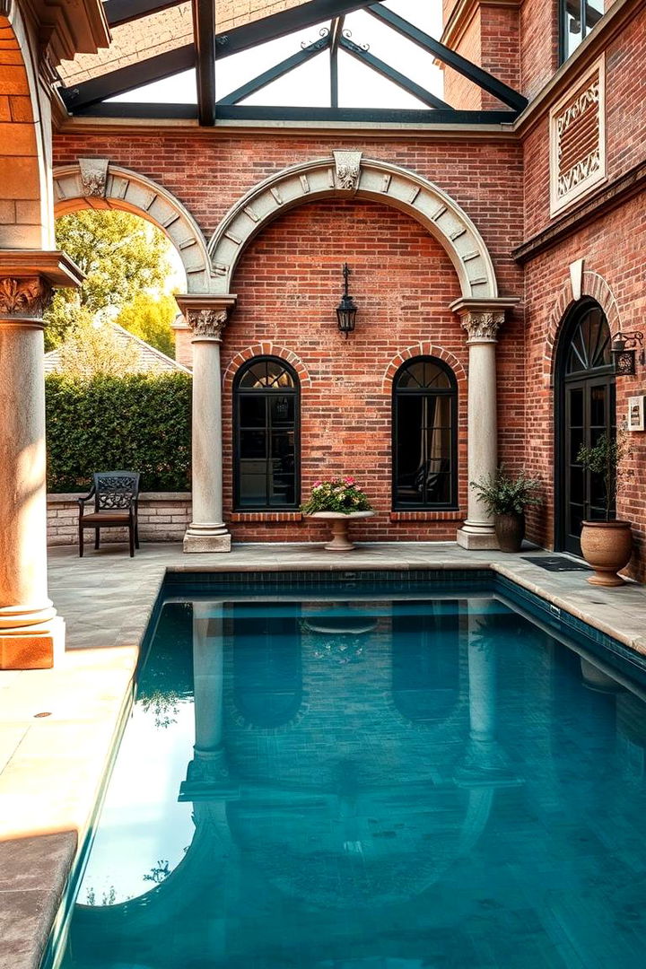 Antique Charm with Stone Details - 22 Pool Patio Ideas