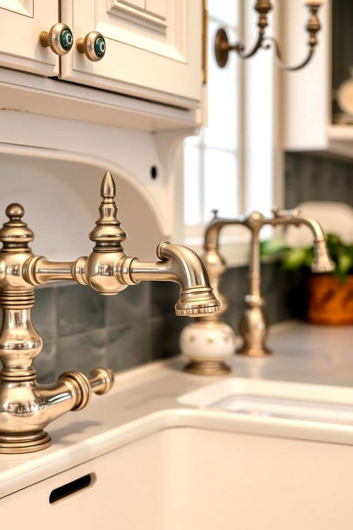 Antique French Fixtures - 22 Blue French Country Kitchen Ideas