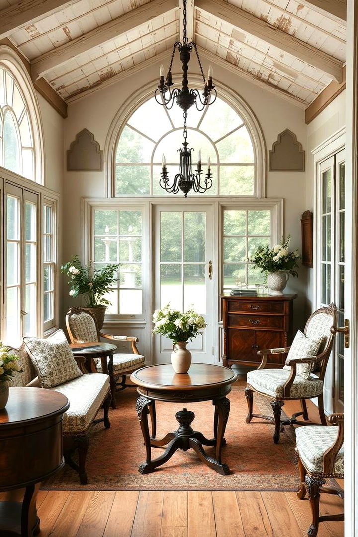 Antique Furnishings Focus - 22 Farmhouse Sunroom Ideas