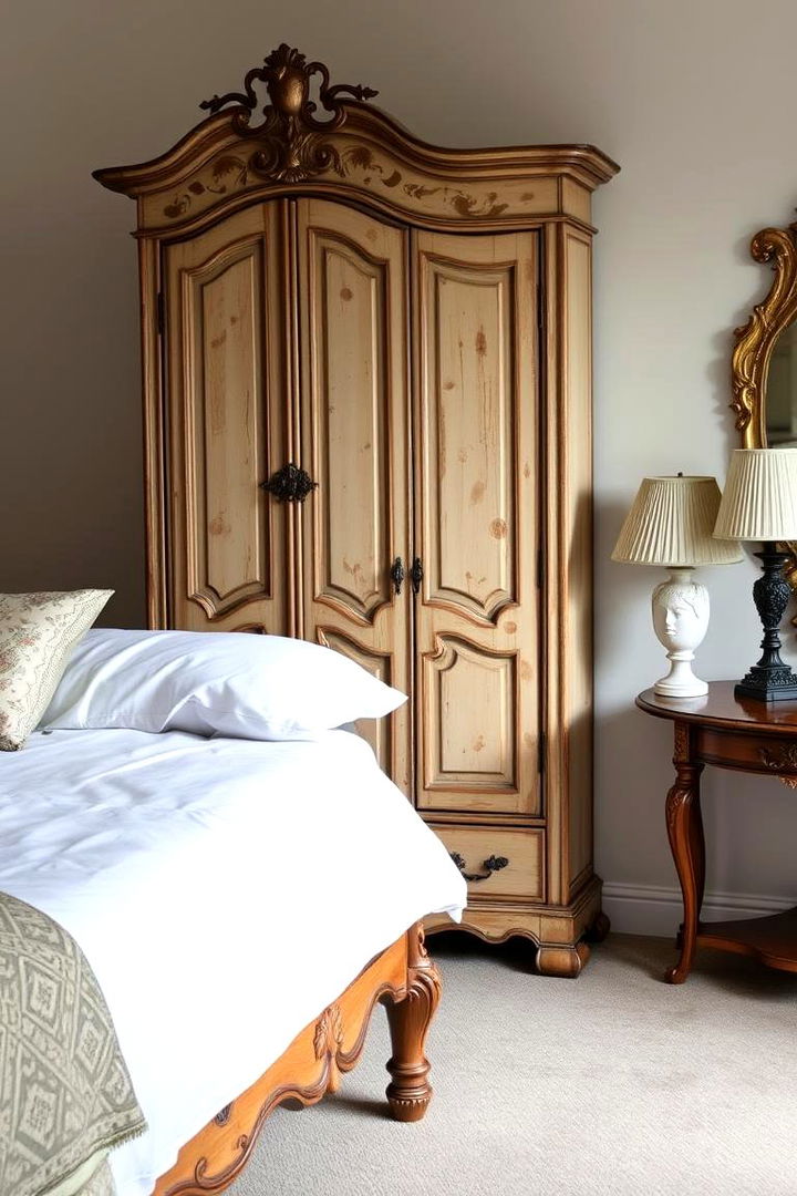 Antique Furniture Statement - 22 Grandmillennial Style Bedroom Ideas