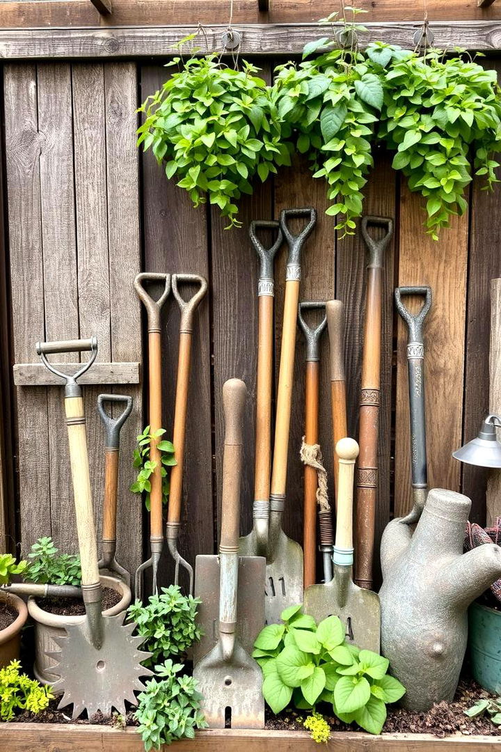 Antique Garden Tools - 22 Greenhouse Decor Ideas