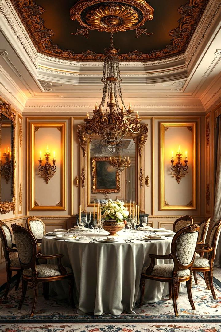 Antique Gold Accents - 22 Dining Room Paint Colors