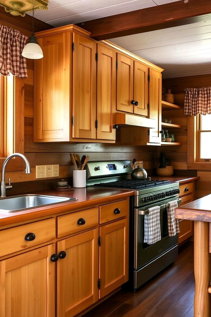 Antique Hardware Accents - 22 Cabin Kitchen Ideas