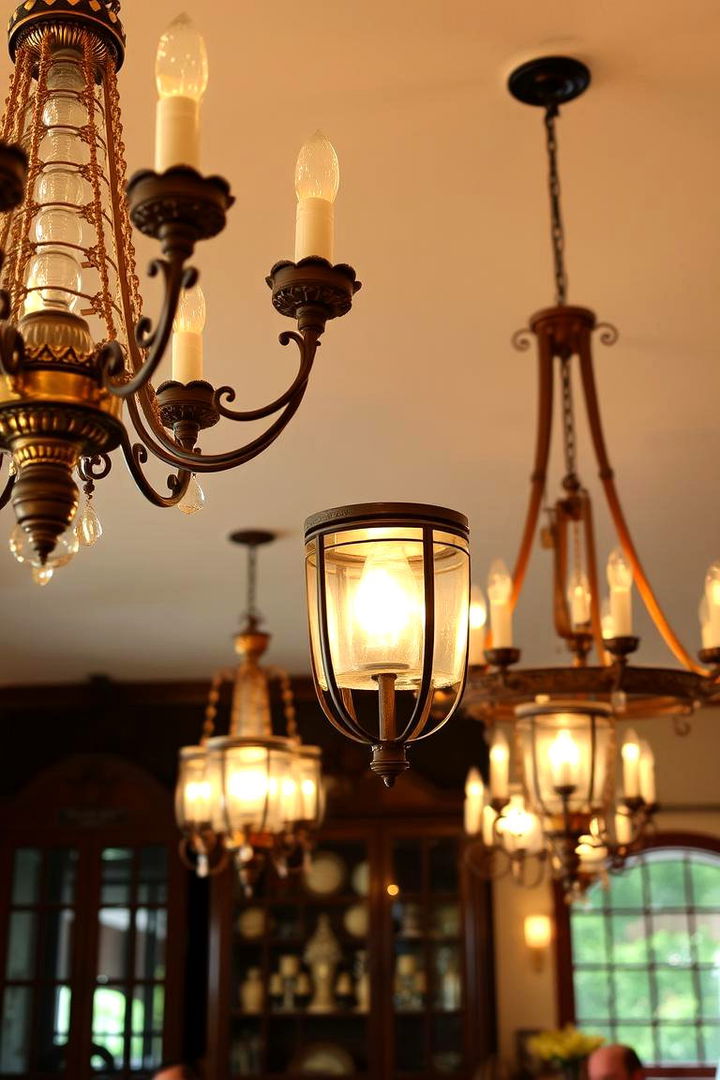 Antique Lighting Fixtures - 22 Colonial Dining Room Ideas