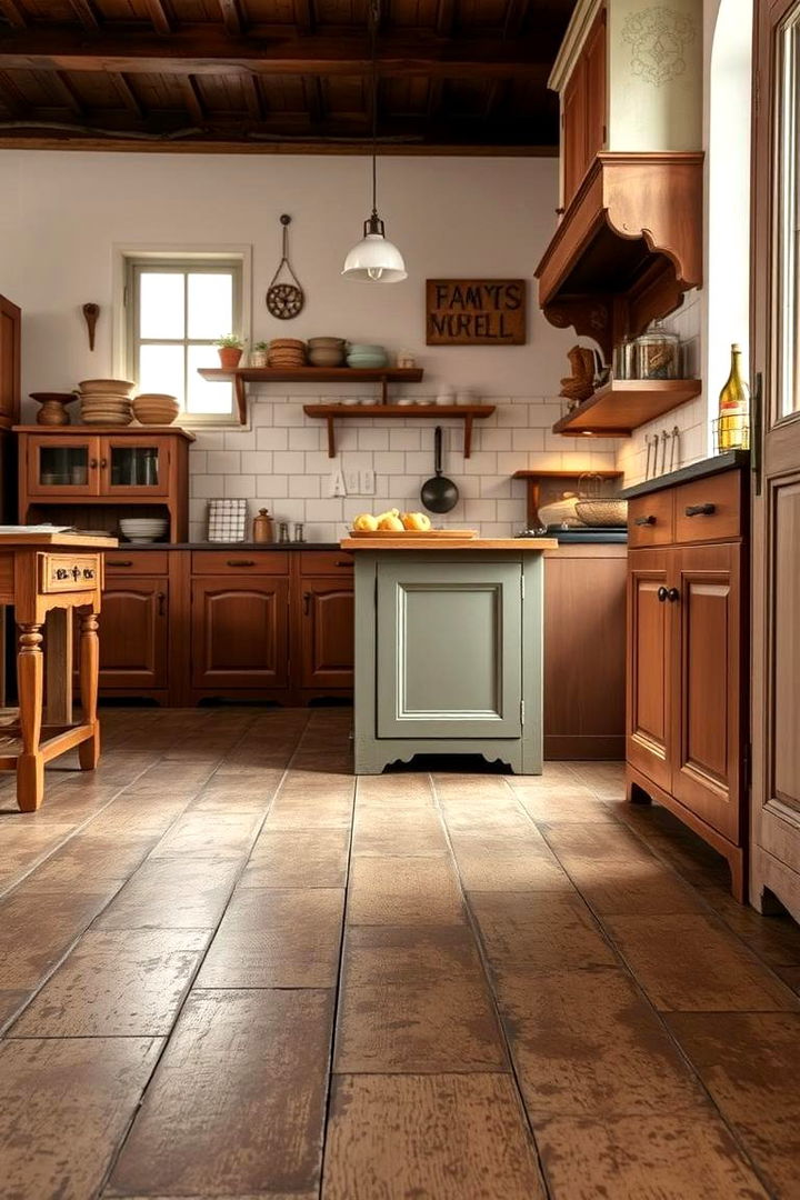 Antique Look Vintage Flooring - 22 Kitchen Flooring Ideas