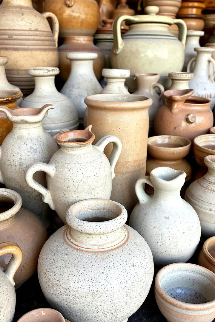 Antique Pottery Displays - 22 non-floral wedding centerpiece ideas