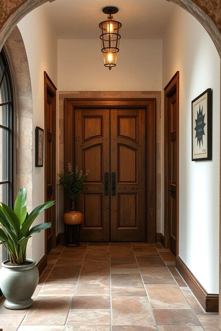 Antique Reclaimed Tiles for Historical Character - 22 Mudroom Tile Floor Ideas