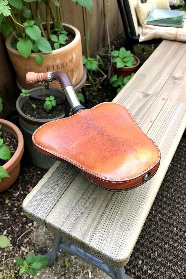 Antique Saddle Garden Benches - 22 Old Bicycle Garden Ideas