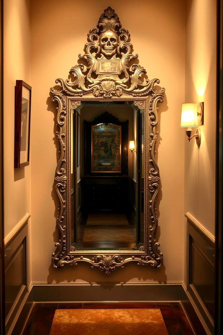 Antique Silver Framed Mirror - 22 hallway mirror ideas