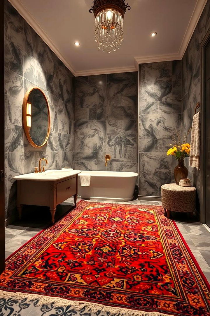 Antique Turkish Rug Inspiration - 22 Bathroom Rug Ideas