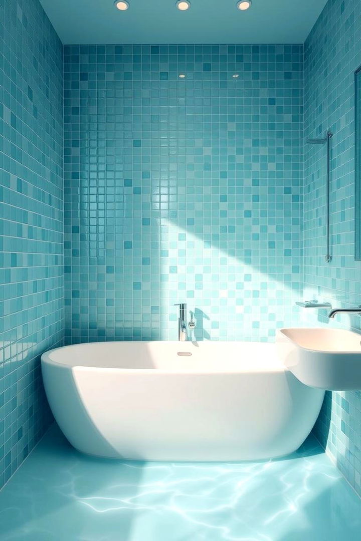 Aqua Blue Bathroom for a Serene Spa Vibe - 22 Bathroom Color Ideas