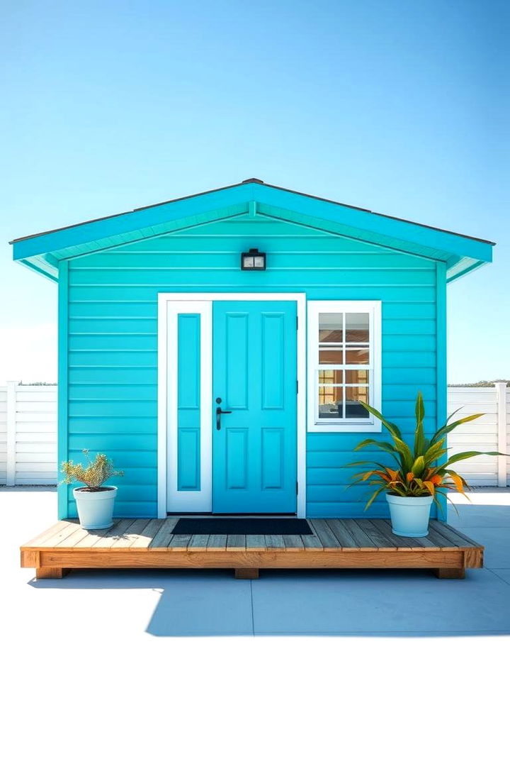 Aqua Blue Crispness - 22 Shed Color Ideas