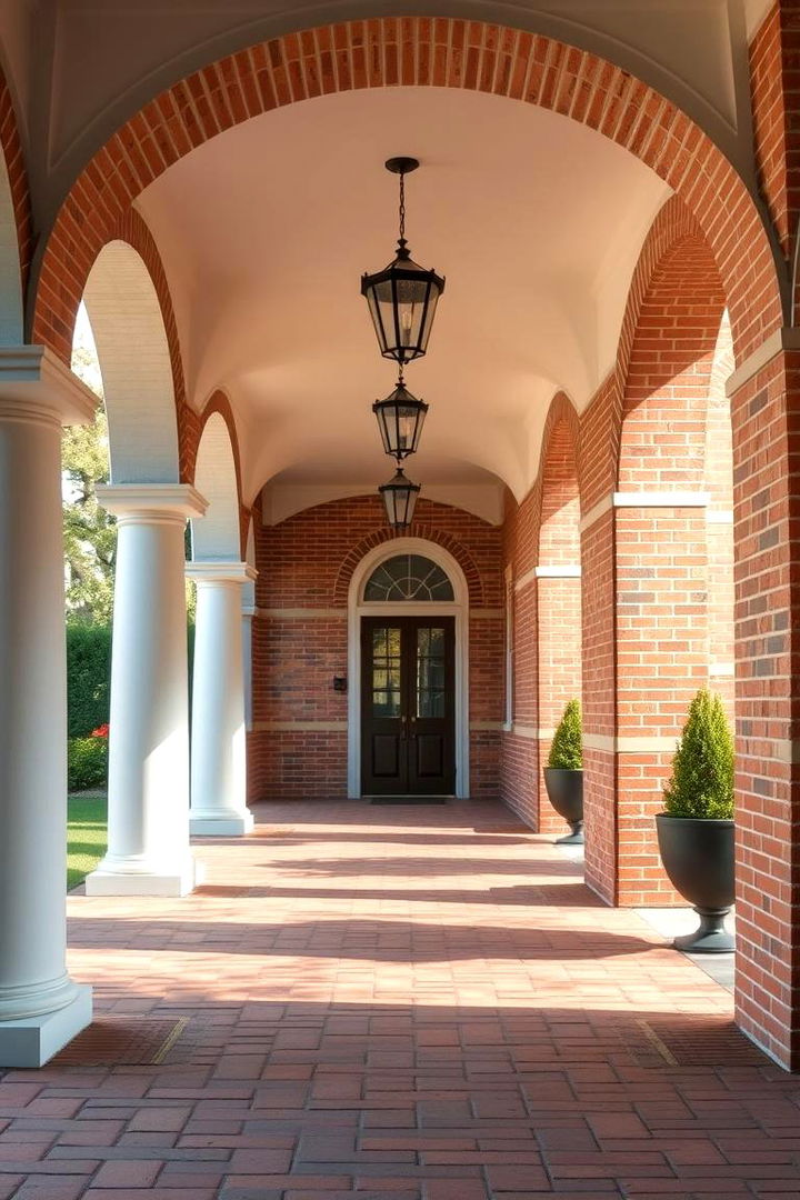 Arched Brick Entryways and Curves - 22 Brick Porch Ideas