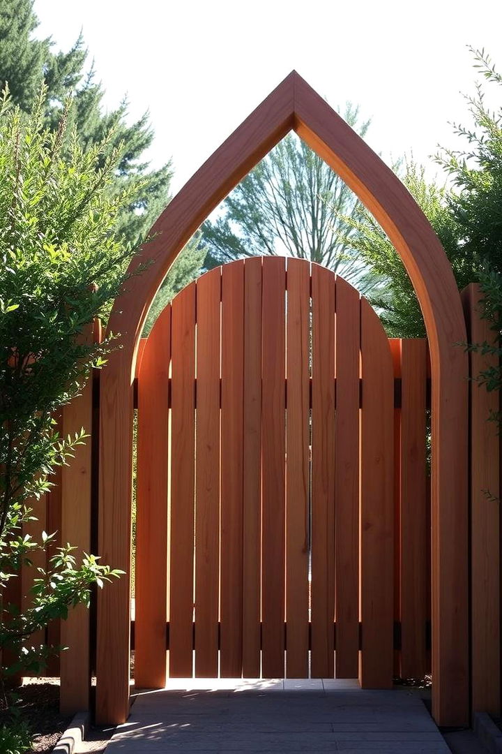Arched Cedar Fence Gateways - 22 Cedar Fence Ideas