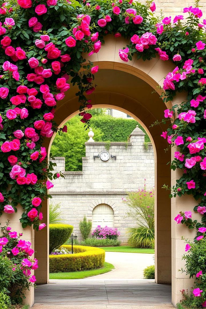 Arched Garden Entrances - 22 front yard spanish style landscaping ideas