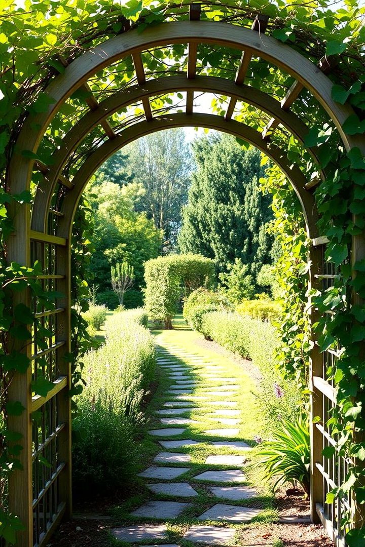 Arched Garden Trellis - 22 Trellis Ideas