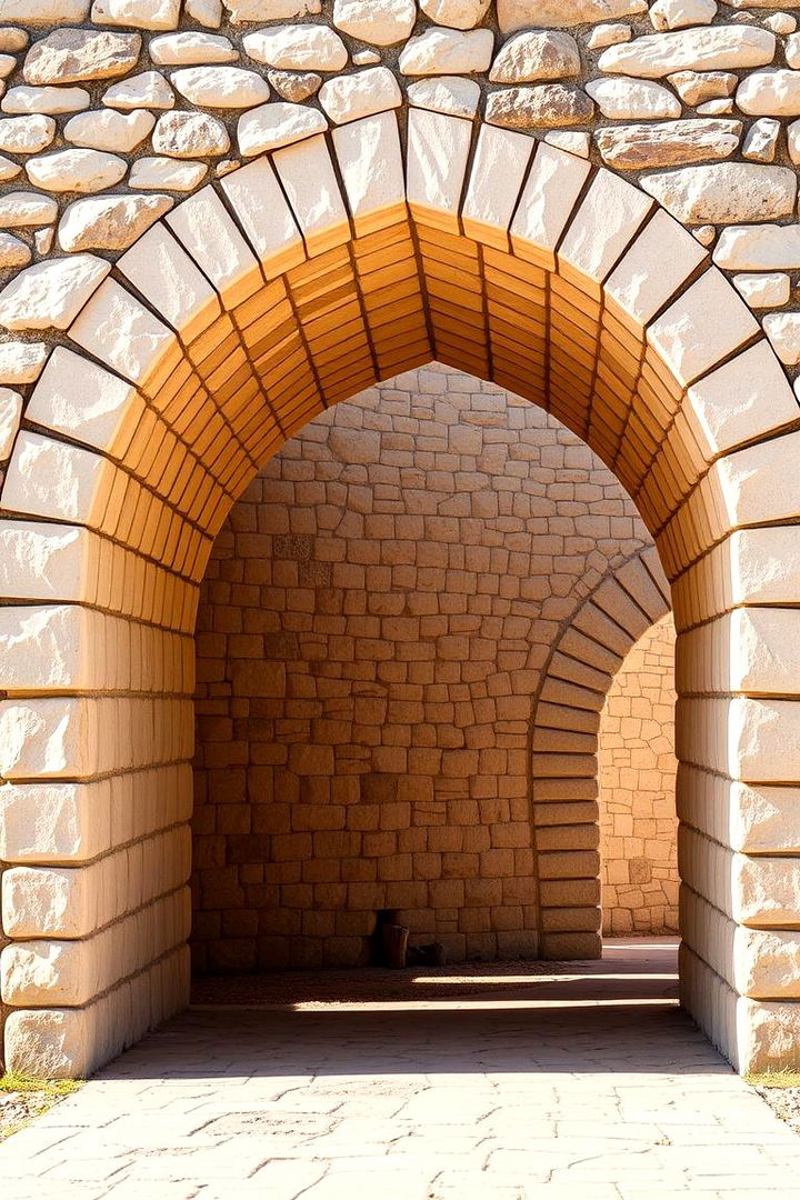 Arched Natural Barrier - 22 Natural Rock Retaining Wall Ideas