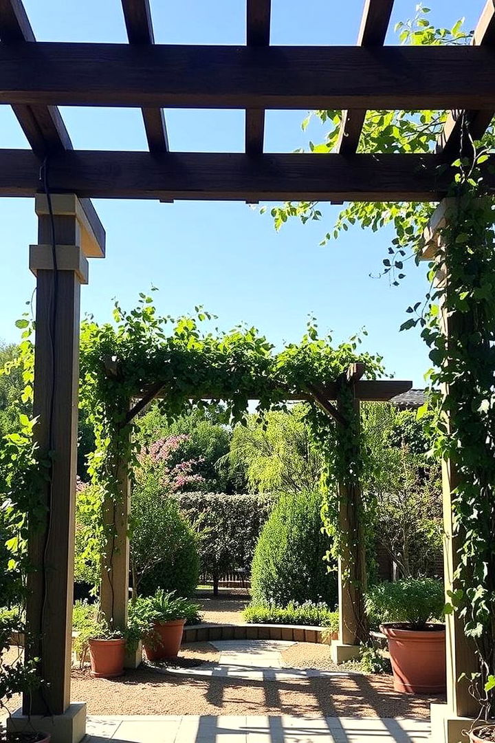 Arched Pergola with Vines - 22 Garden Arch Ideas