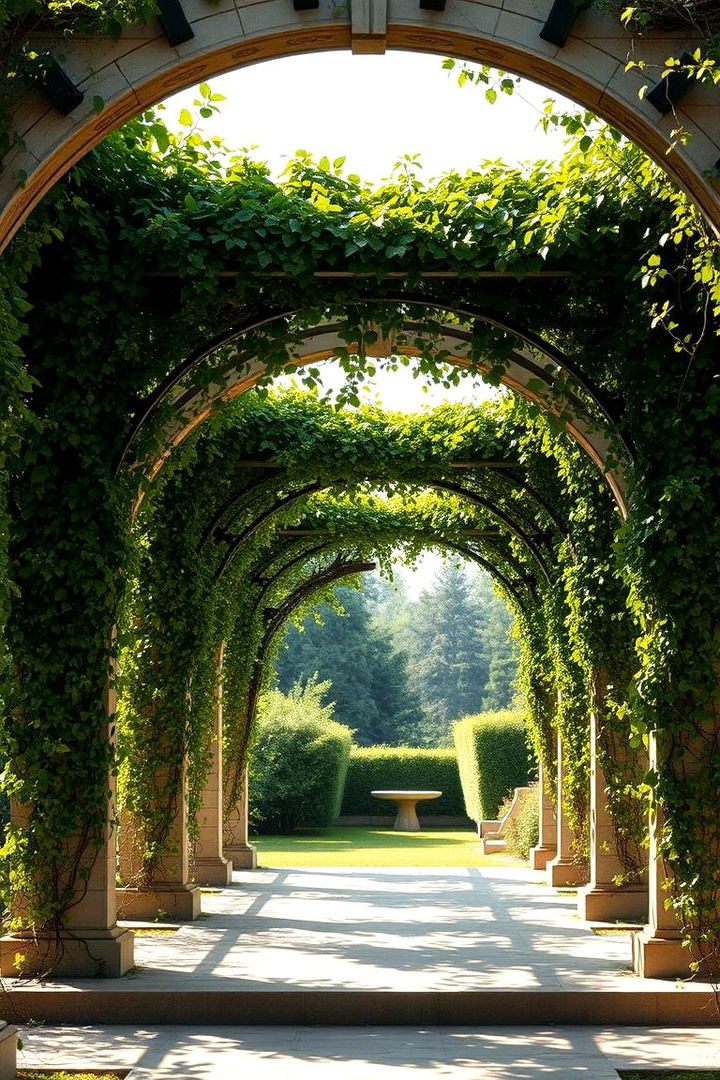 Arched Pergolas with Creeping Vines - 22 Gothic Garden Ideas