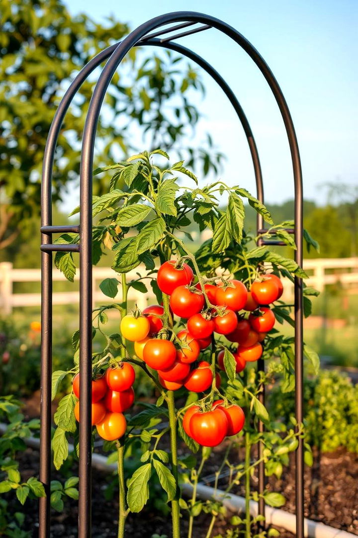 Arched Tomato Trellis Elegance - 22 Tomato Trellis Ideas