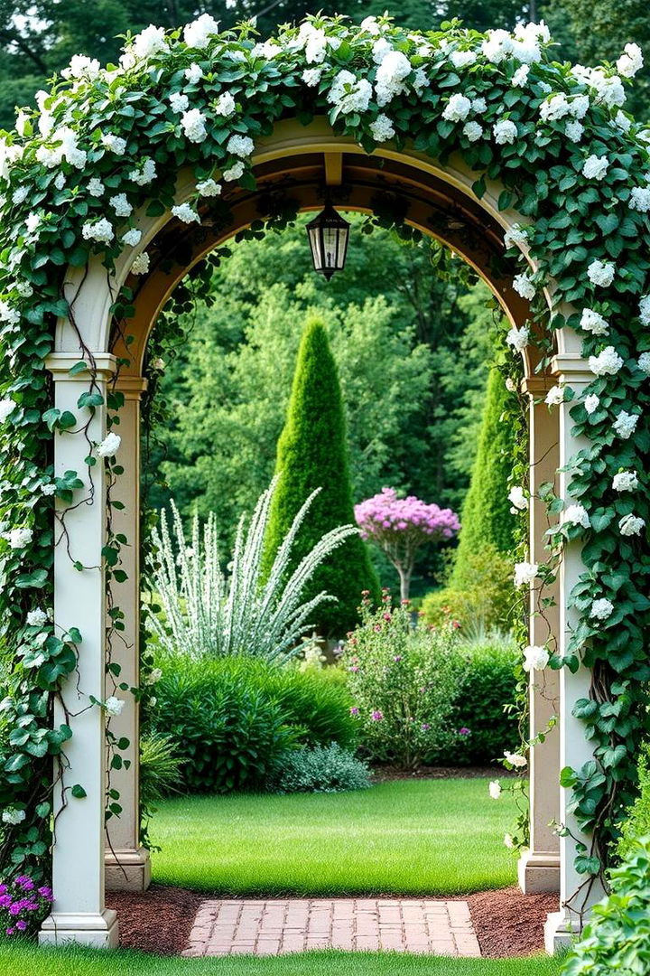 Arched Trellis Features - 22 Small Front Yard Landscaping Ideas