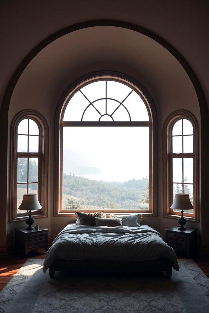 Arched Windows with Scenic Views - 22 Moroccan Themed Bedroom Ideas