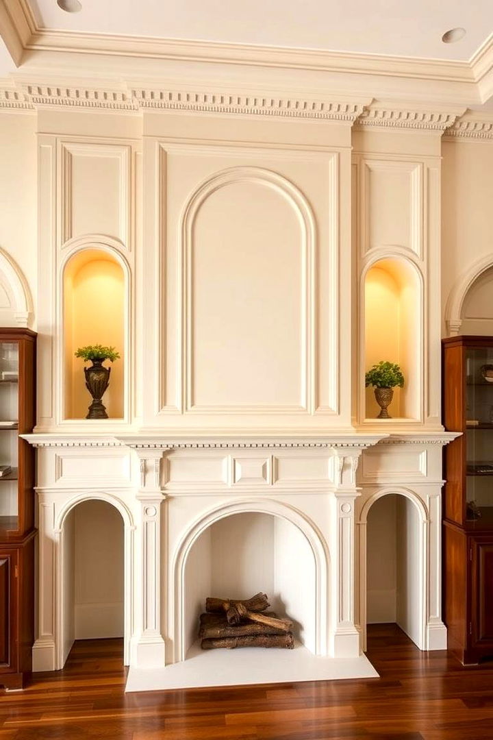 Architectural Archways and Moldings - 22 Fireplace Built-in Ideas