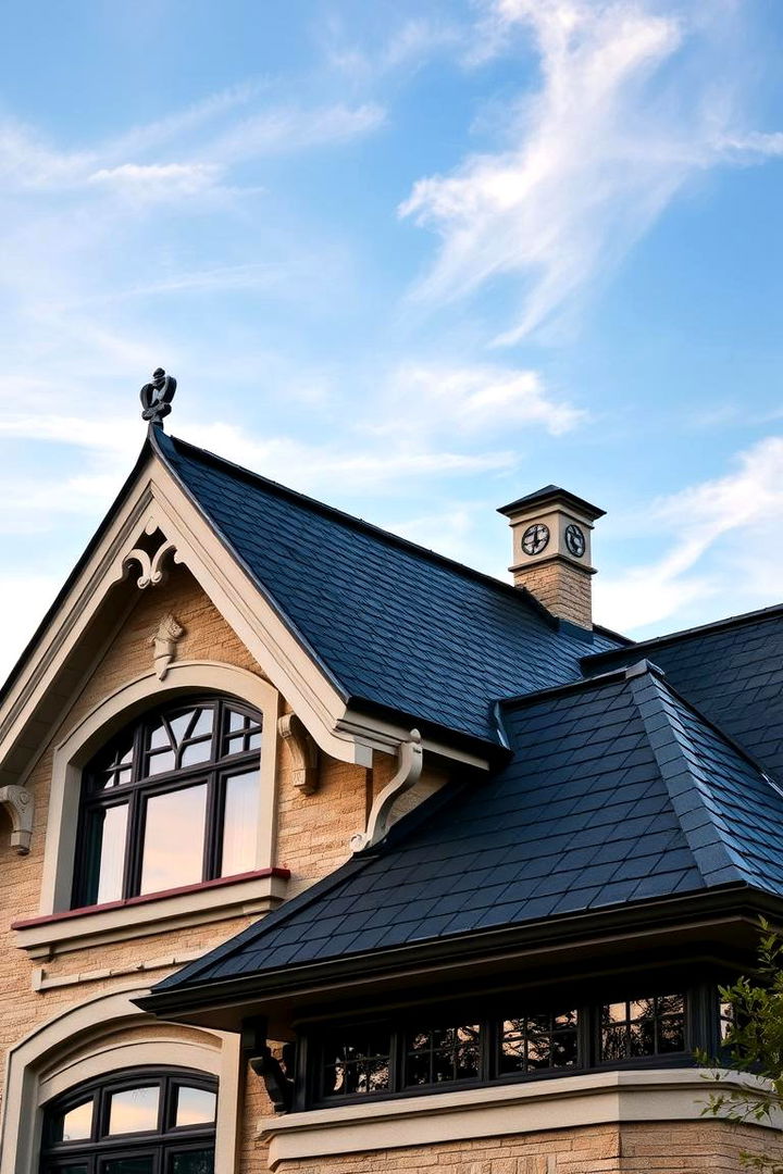 Architectural Flourish and Detail - 22 Exterior Home with a Black Roof Ideas