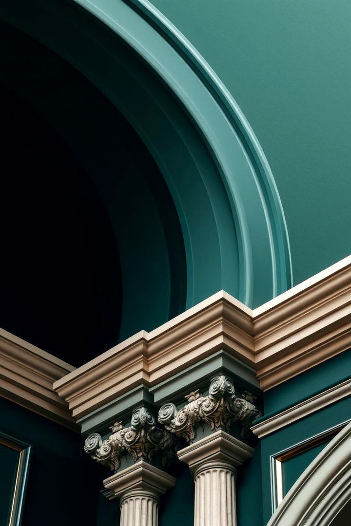 Architectural Highlight Accents - 22 Dark Green Exterior Paint Color Schemes