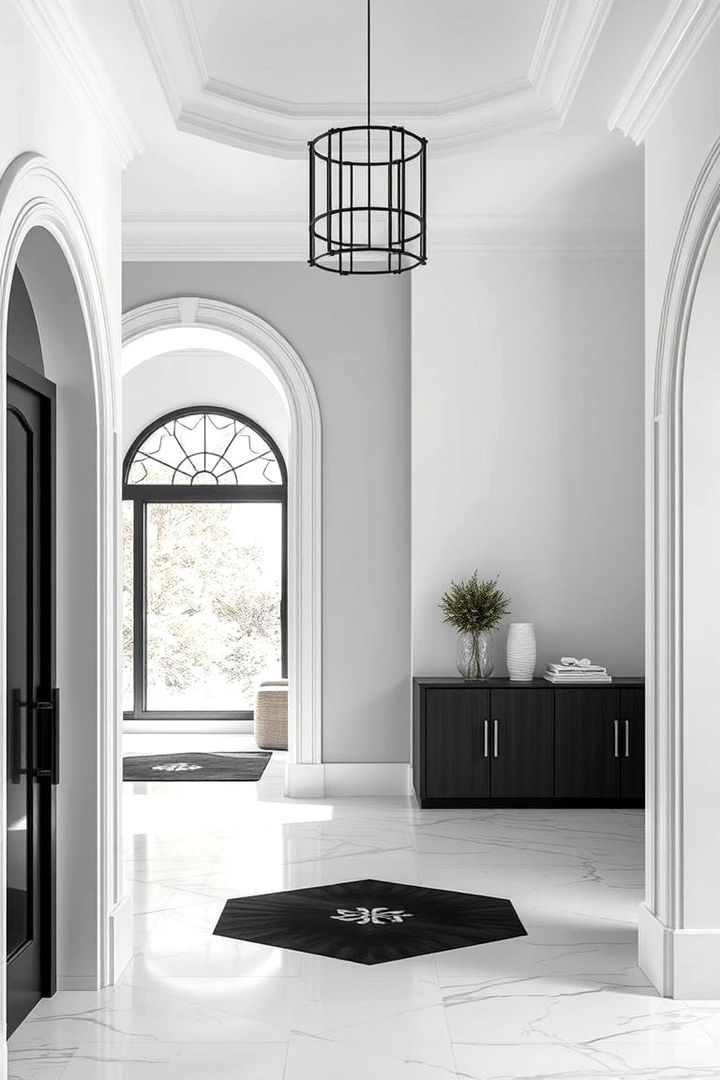 Architectural Interest Focus - 22 Black and White Entryway Design Ideas