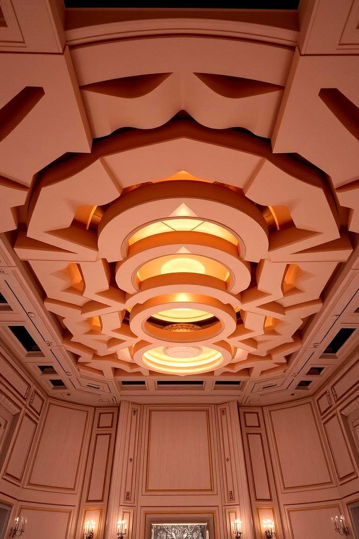 Architectural Layered Charm - 22 Pop Ceiling Design Ideas