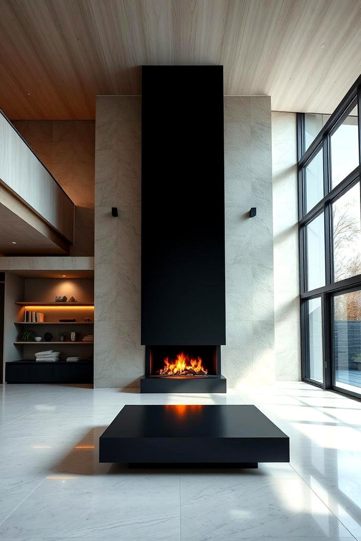 Architectural Statements with Black Fireplaces - 22 Black Fireplace Ideas