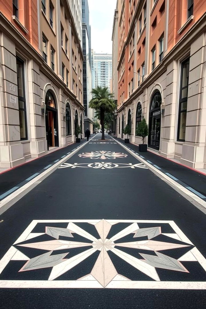Art Deco Asphalt Walkway - 22 Asphalt Walkway Ideas