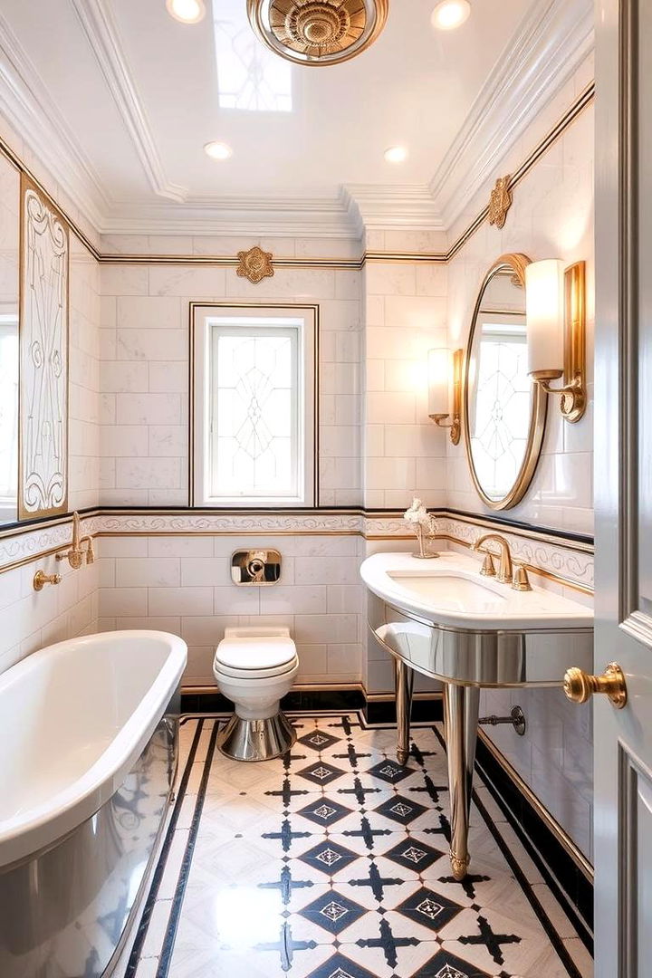 Art Deco Embellishments - 22 Bathtub Surround Ideas