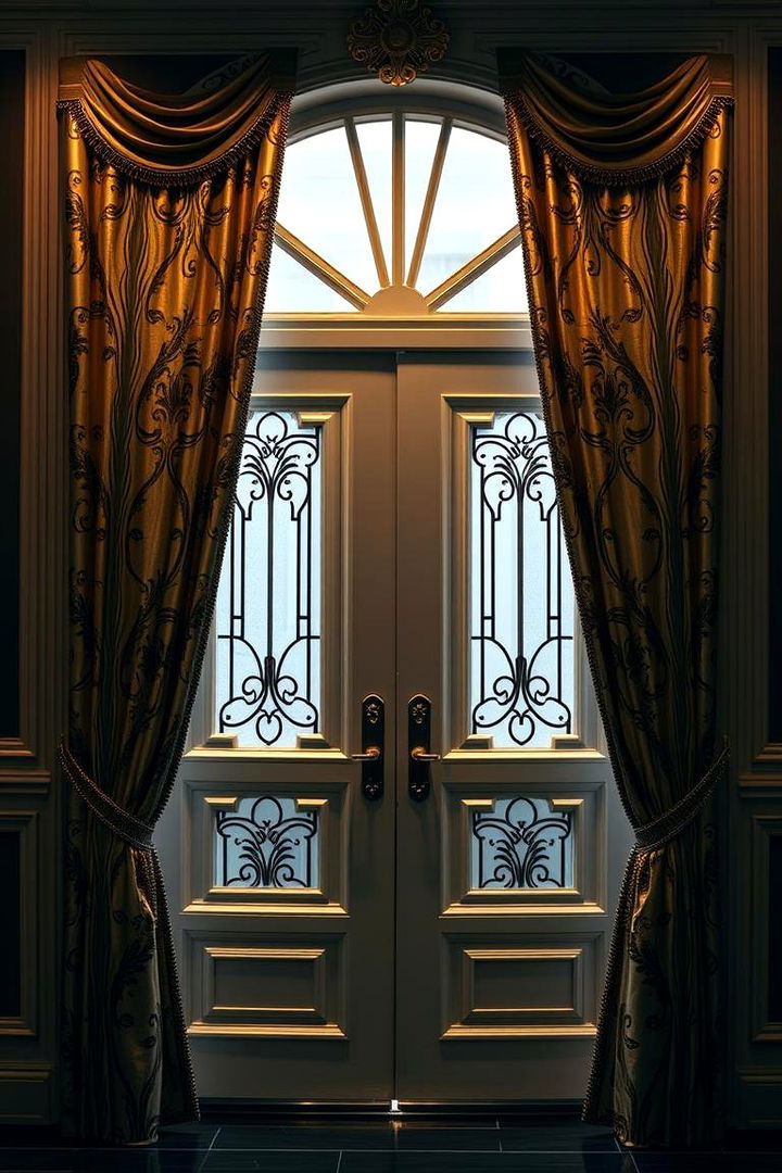 Art Deco Glamour - 22 French Door Curtain Ideas