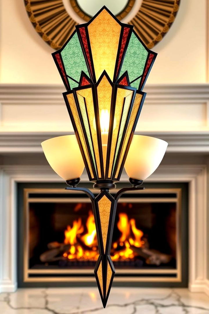 Art Deco Influence - 22 Fireplace Sconces Ideas