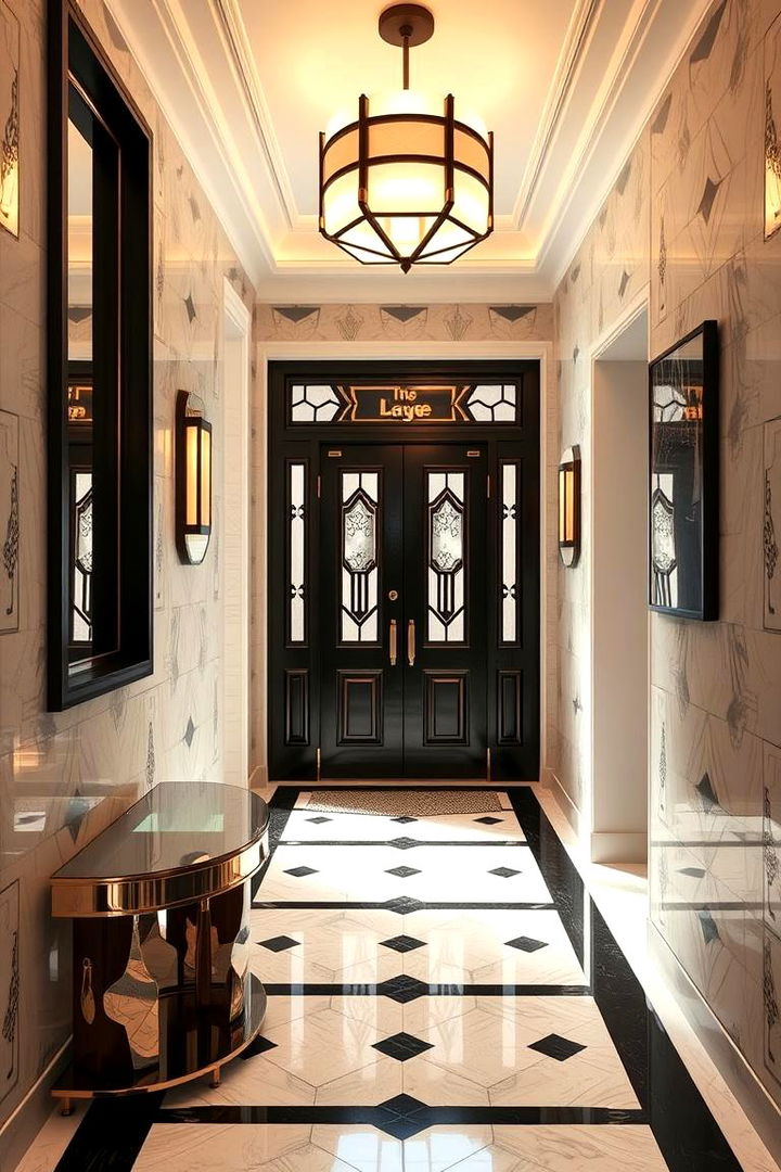 Art Deco Inspired - 22 Wainscoting Entryway Ideas